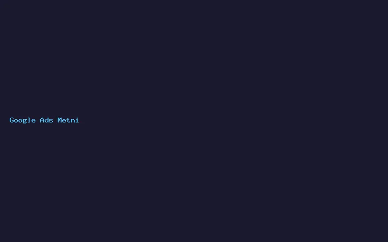 Reklam metni yapısı — başlık, açıklama ve URL bileşenleri diyagramı